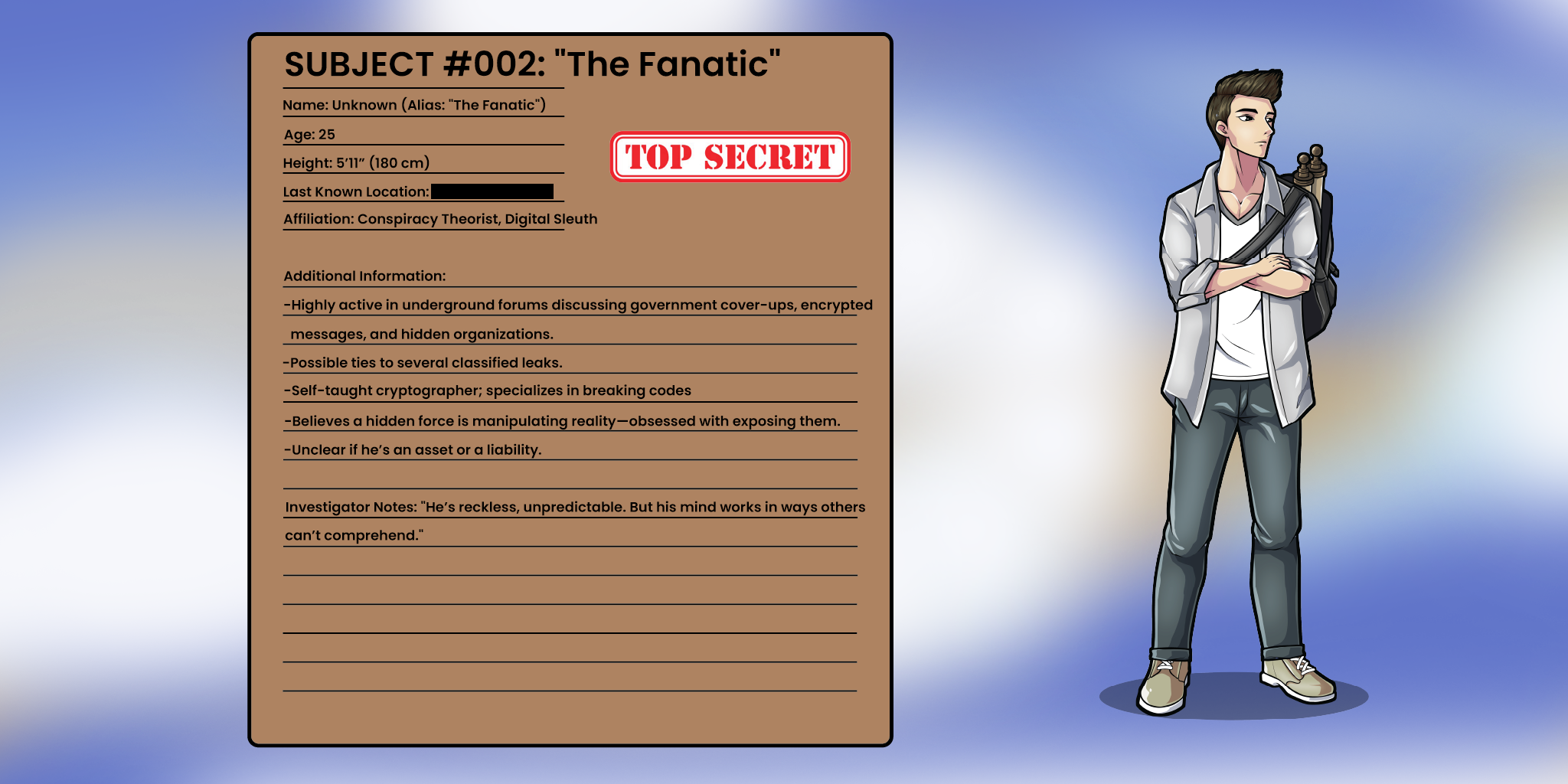 The Fanatic - with background